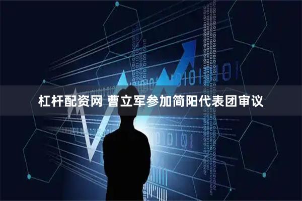 杠杆配资网 曹立军参加简阳代表团审议